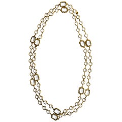Vintage Chanel Crystal Chiclet Necklace