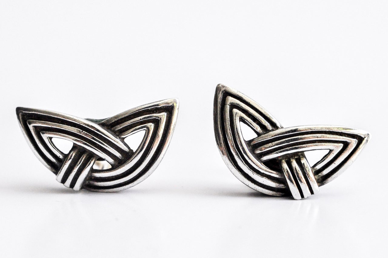 Sterling Silver Modernist Earrings by Christopher Walling