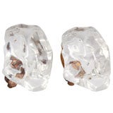 Lucite Ice Nugget Earrings