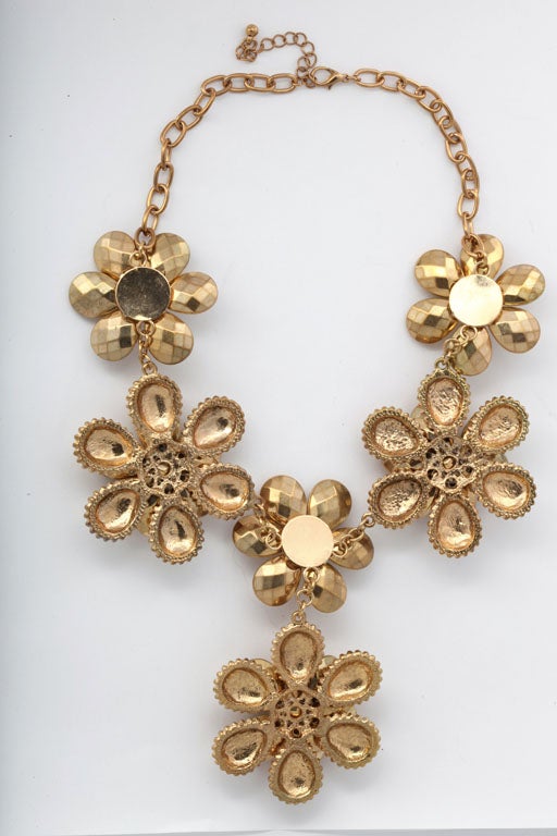 Women's Goldtone Flower Power Necklace
