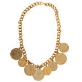 Eight "Gold" Coin Necklace