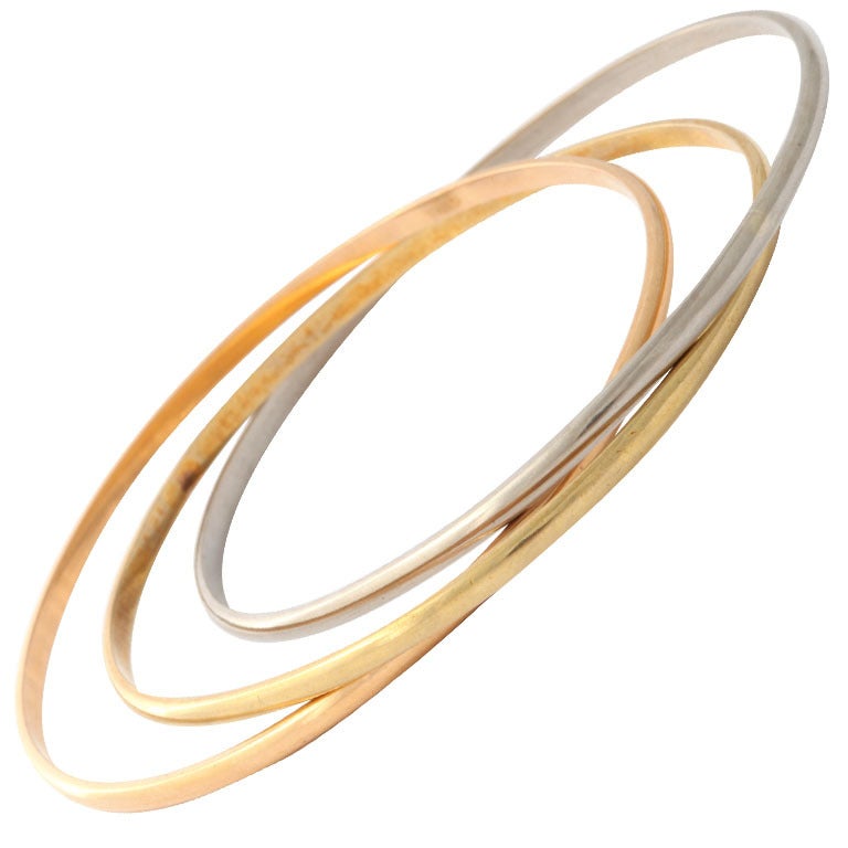 CARTIER Tricolor Trinity Rolling Bracelet