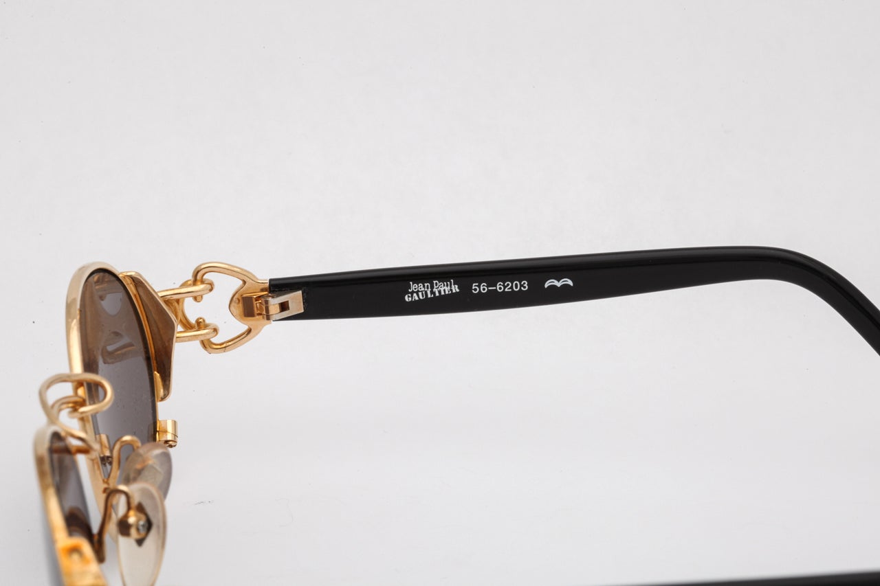 Gray Jean Paul Gaultier Gold Sunglasses 56-6203