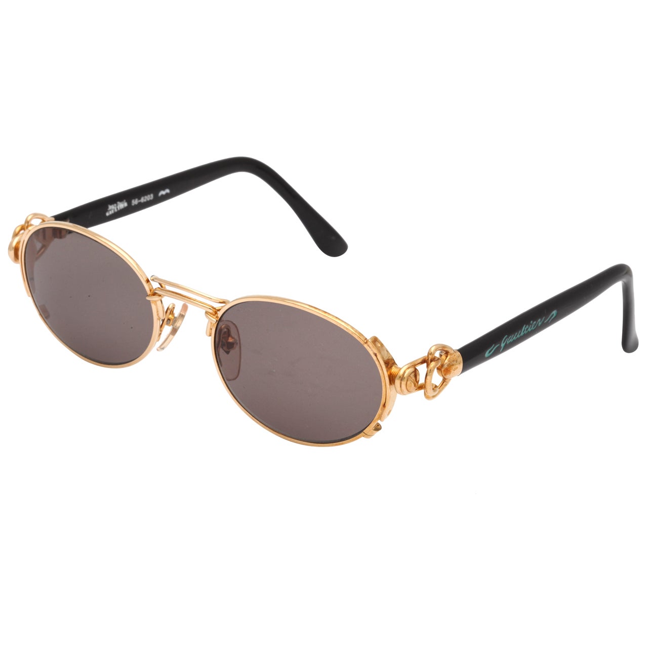 Jean Paul Gaultier Gold Sunglasses 56-6203 at 1stDibs