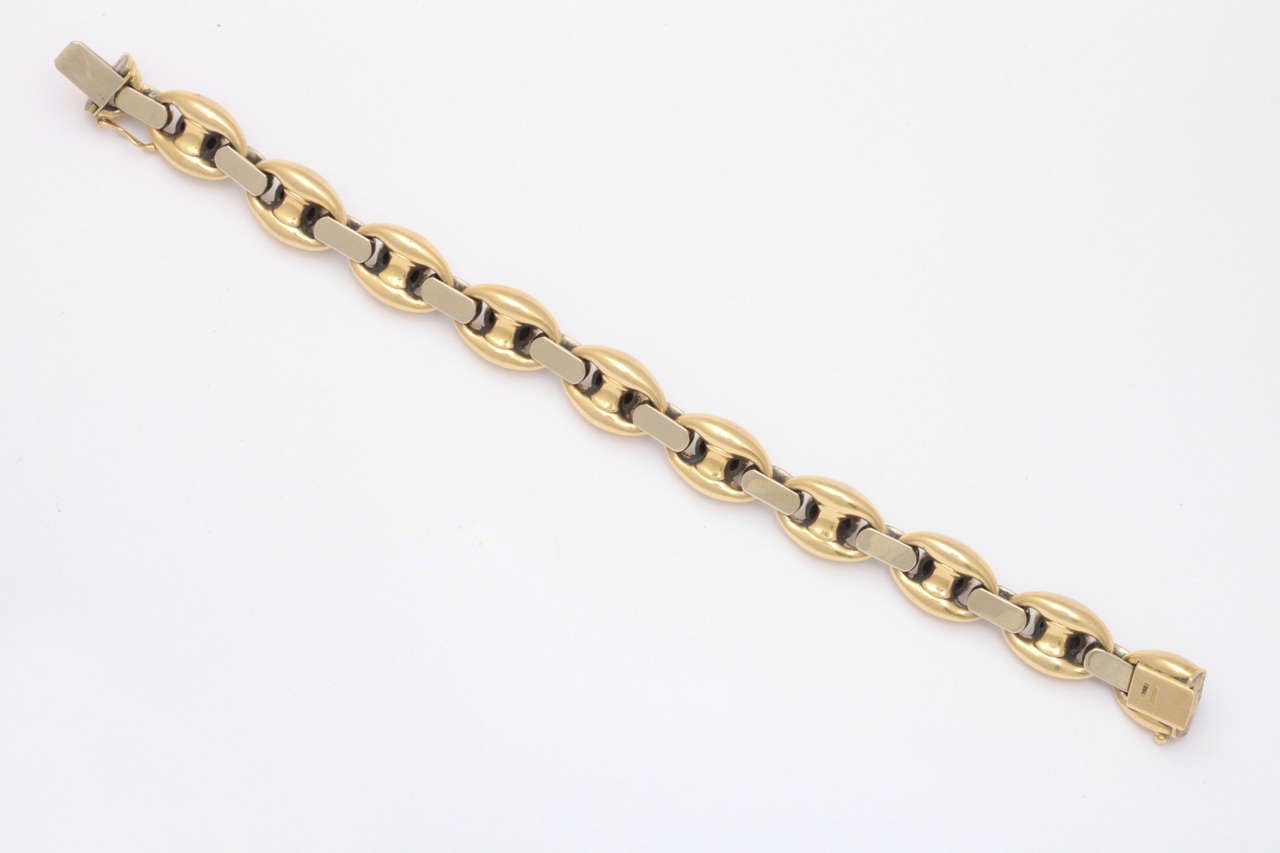 Women's or Men's Lapis & Gold Bracelet