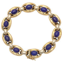 Lapis & Gold Bracelet