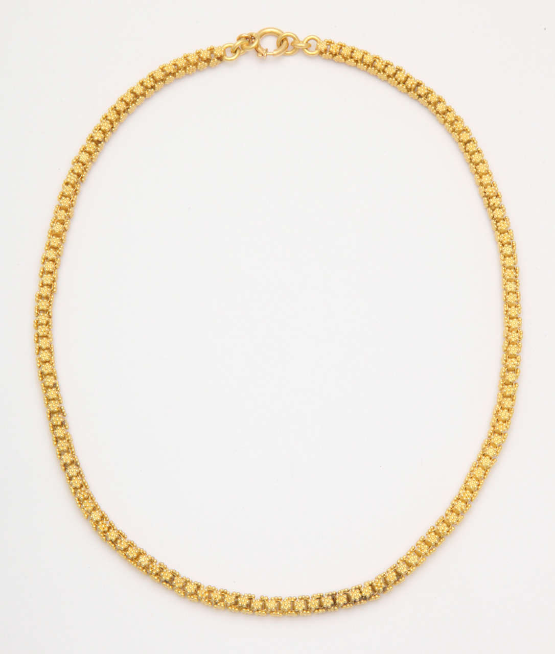 Beautifully made 22kt Yellow Gold chain in an Orientalizing Style. A combination of pure simplicity & richness  of design.