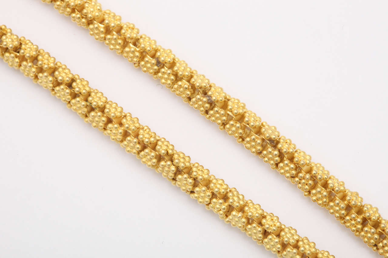 Handmade High Karat Granulated Chain In Excellent Condition In New York, NY