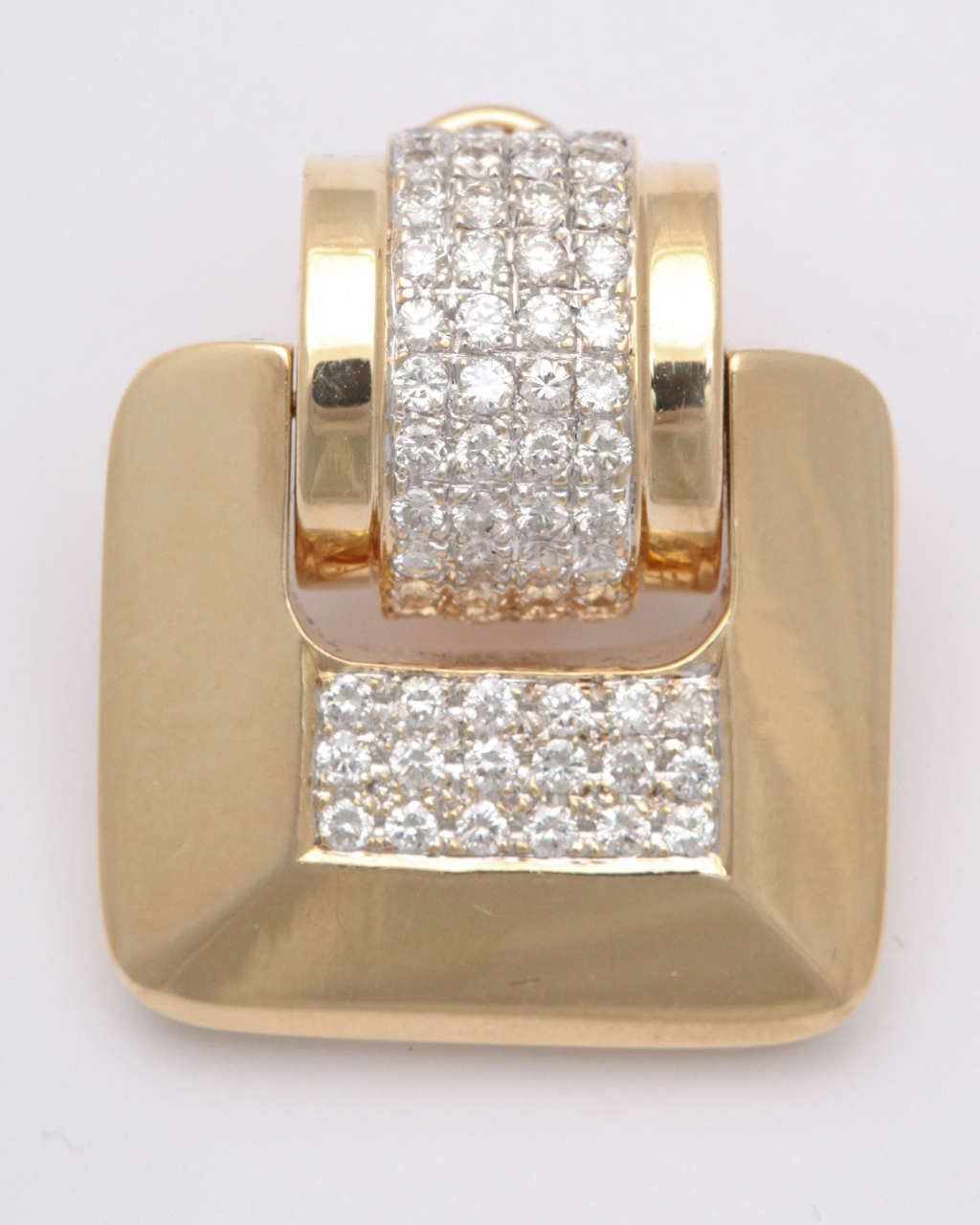 MS MS-Bücher  Türkis-Ohrringe aus Diamant und Gelbgold mit Diamanten im Angebot 1