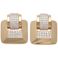 la marque MS  Boucles d
oreilles « Door Knocker » en or jaune et diamants
