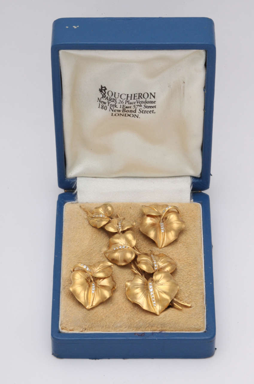 Boucheron Earring & Brooch Set In New Condition In New York, NY