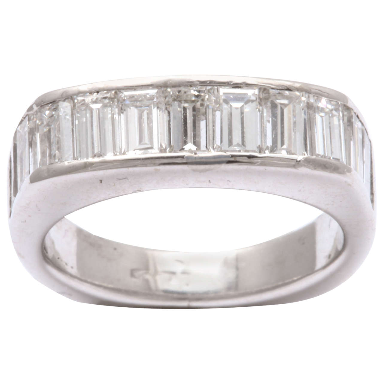 Platinum Shaped Diamond Band at 1stDibs