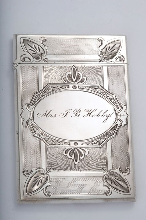 Albert Coles Coin Silver Calling Card Case 1