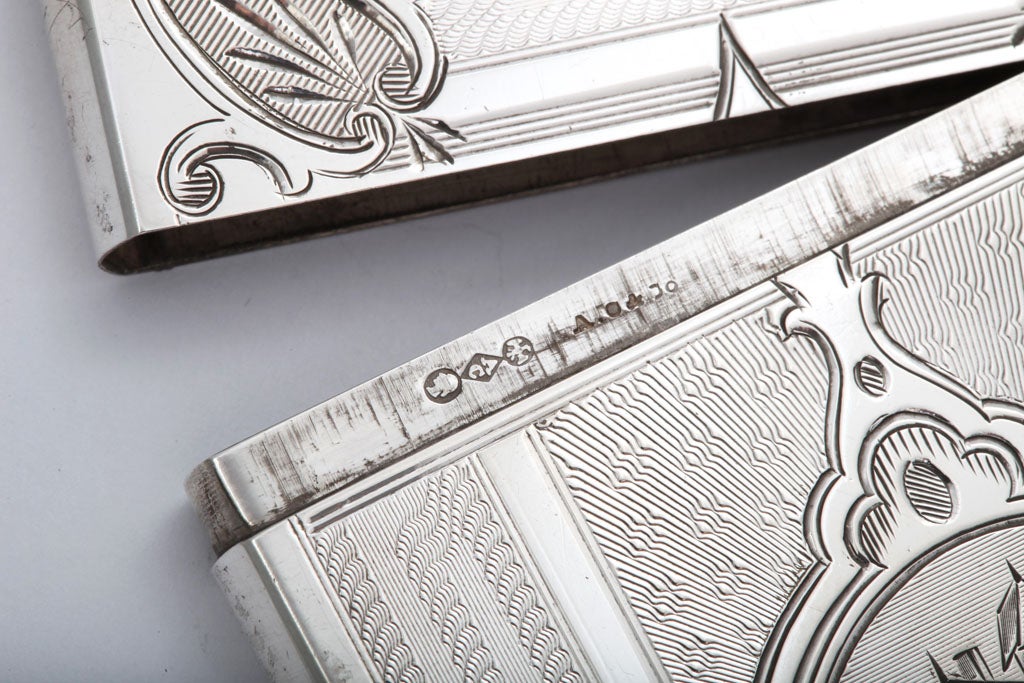 Albert Coles Coin Silver Calling Card Case 4