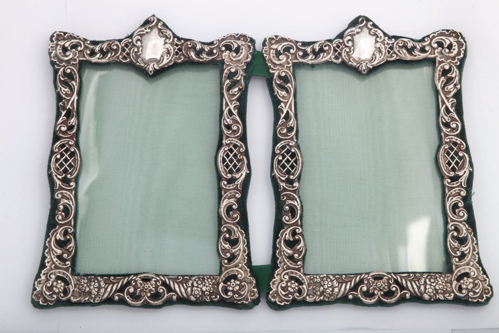 Edwardian Sterling Silver Double Picture Frame