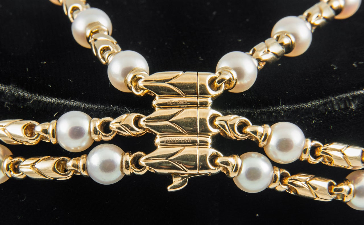 heavy gold and cultured pearl necklace 4
