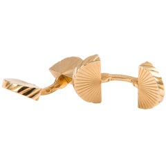 fan shaped cufflinks