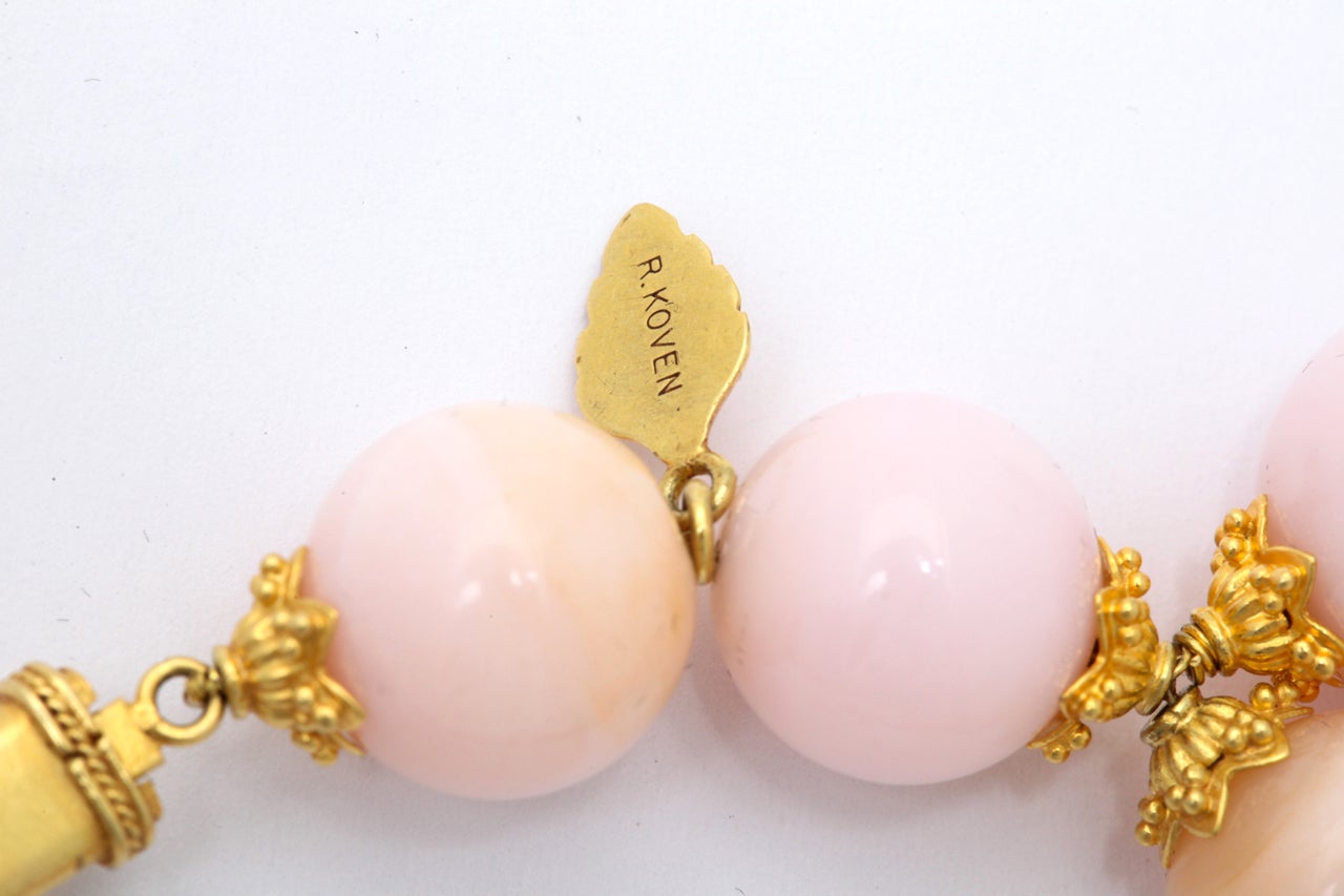 Pink Peruvian Opal Collar For Sale 2