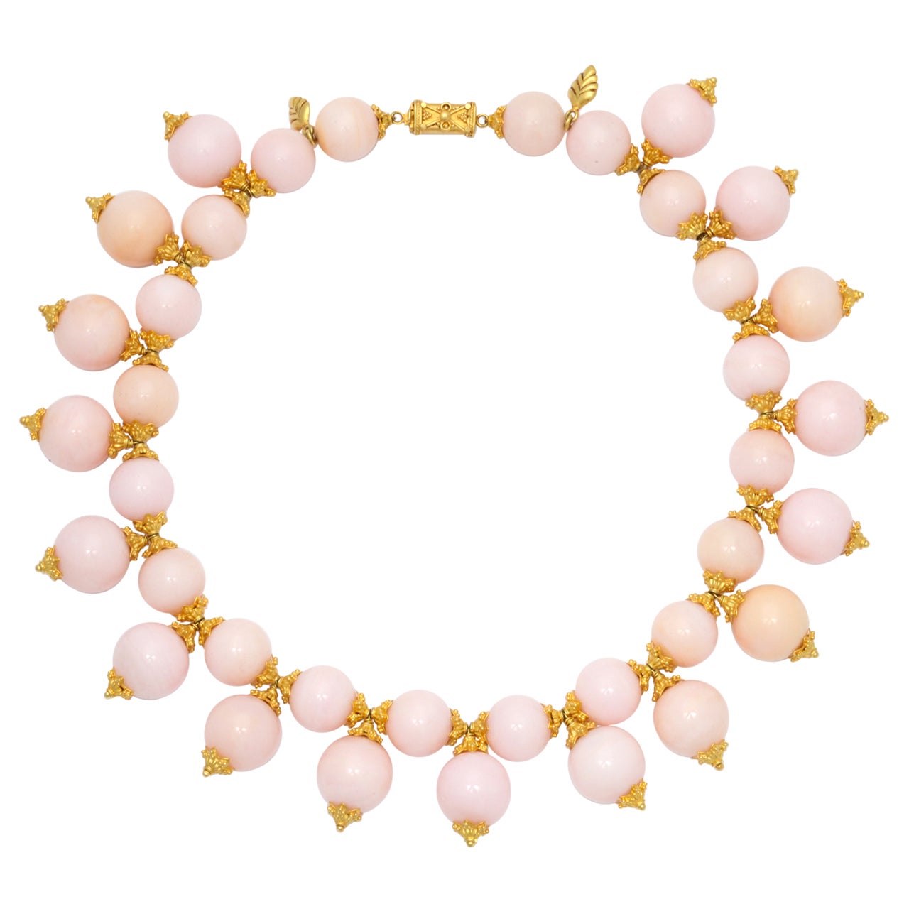 Pink Peruvian Opal Collar For Sale