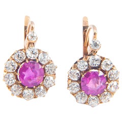 Pink Sapphire Earrings