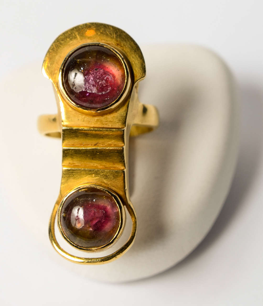 Fernand Demaret Tourmaline Gold Ring circa 1970