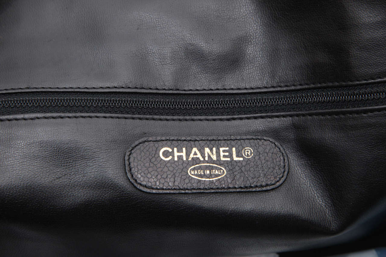 Chanel Caviar Skin Duffle Bag with CC 1