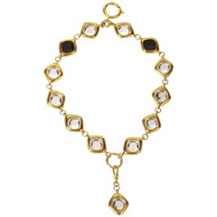 Chanel Bracelet matelassé à double rang de cristal et de cristaux