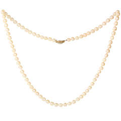 Vintage Chanel Pearl Necklace with Clasp