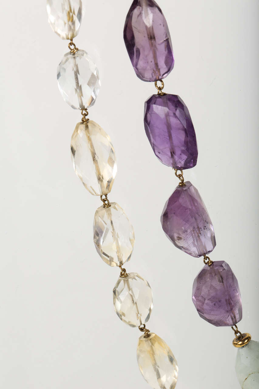 Women's Iradj Moini Amethyst, Citrine & White Quartz Necklace