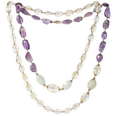 Iradj Moini Amethyst, Citrine & White Quartz Necklace