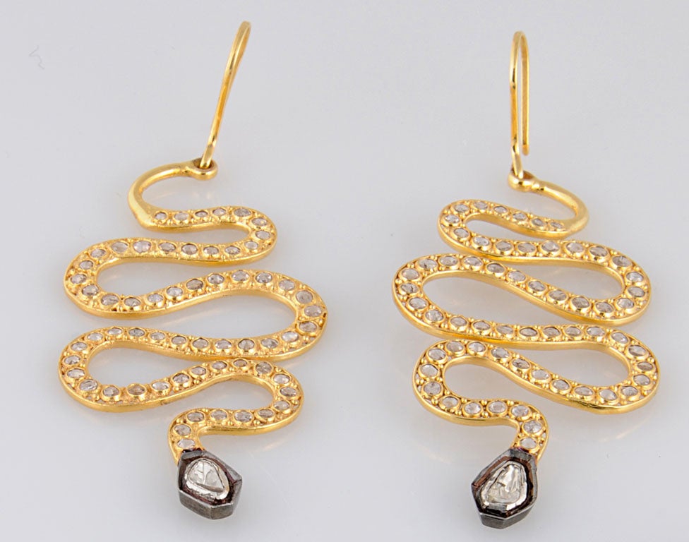 dangle snake earrings