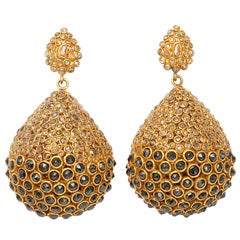 Black and White Raindrop Earrings