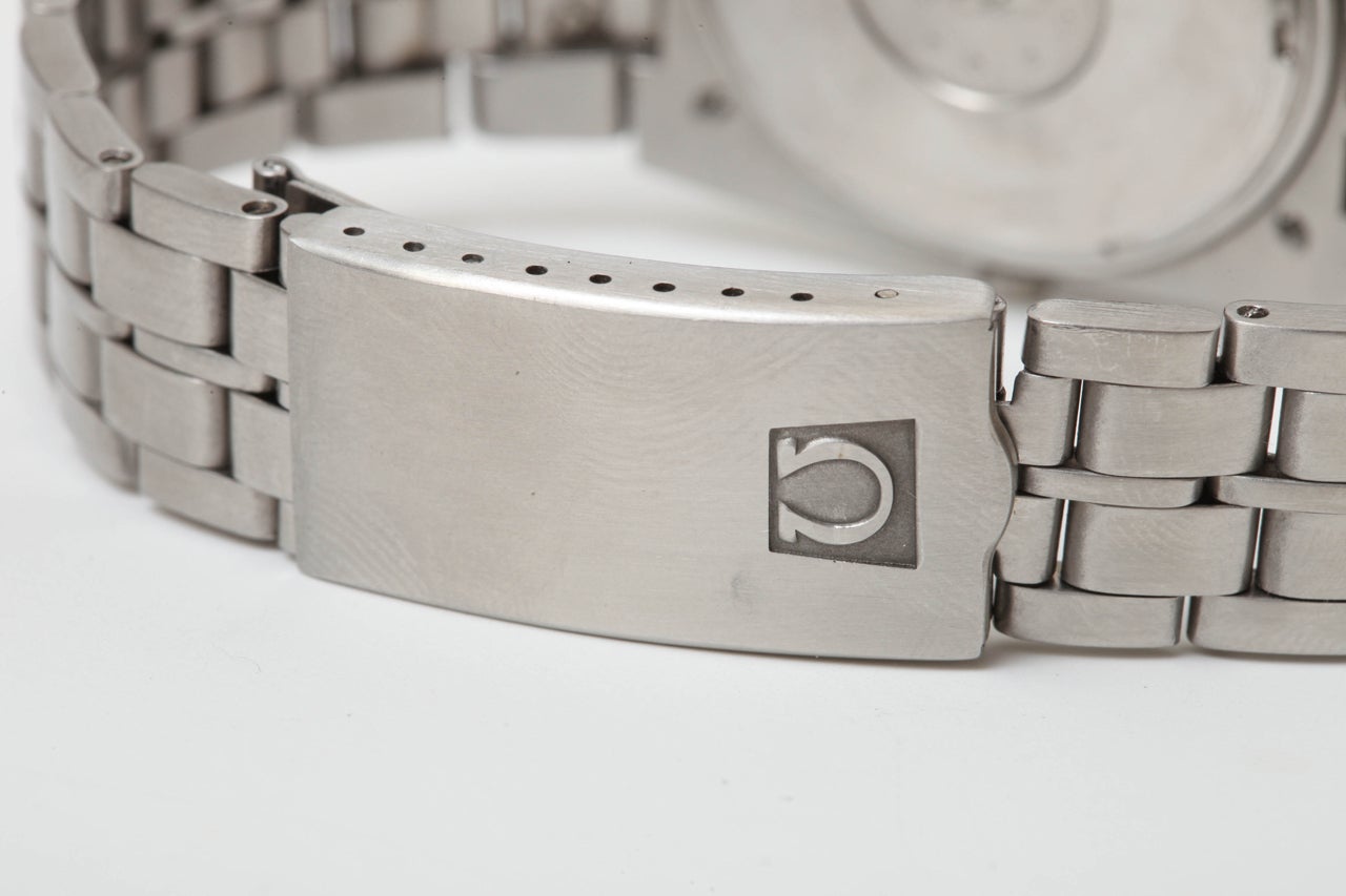 Women's or Men's Omega Stainless Steel Seamaster f300 Hz Asymmetric Wristwatch