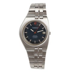 Retro Omega Stainless Steel Seamaster f300 Hz Asymmetric Wristwatch