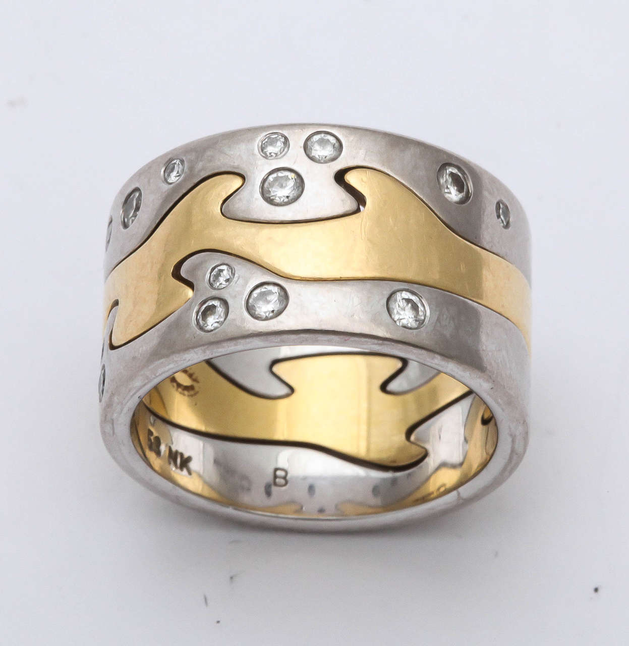 Georg Jensen by Nina Koppel Diamond Gold Fusion Ring For Sale at 1stDibs |  georg jensen fusion ring sale, georg jensen fusion, georg jensen sale