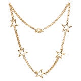 Givenchy Gold Gilt Star Necklace Vintage Givenchy Gold Gilt Star Necklace