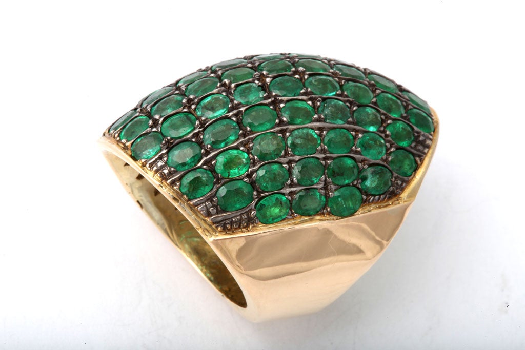Emerald Knuckle Duster Ring at 1stDibs