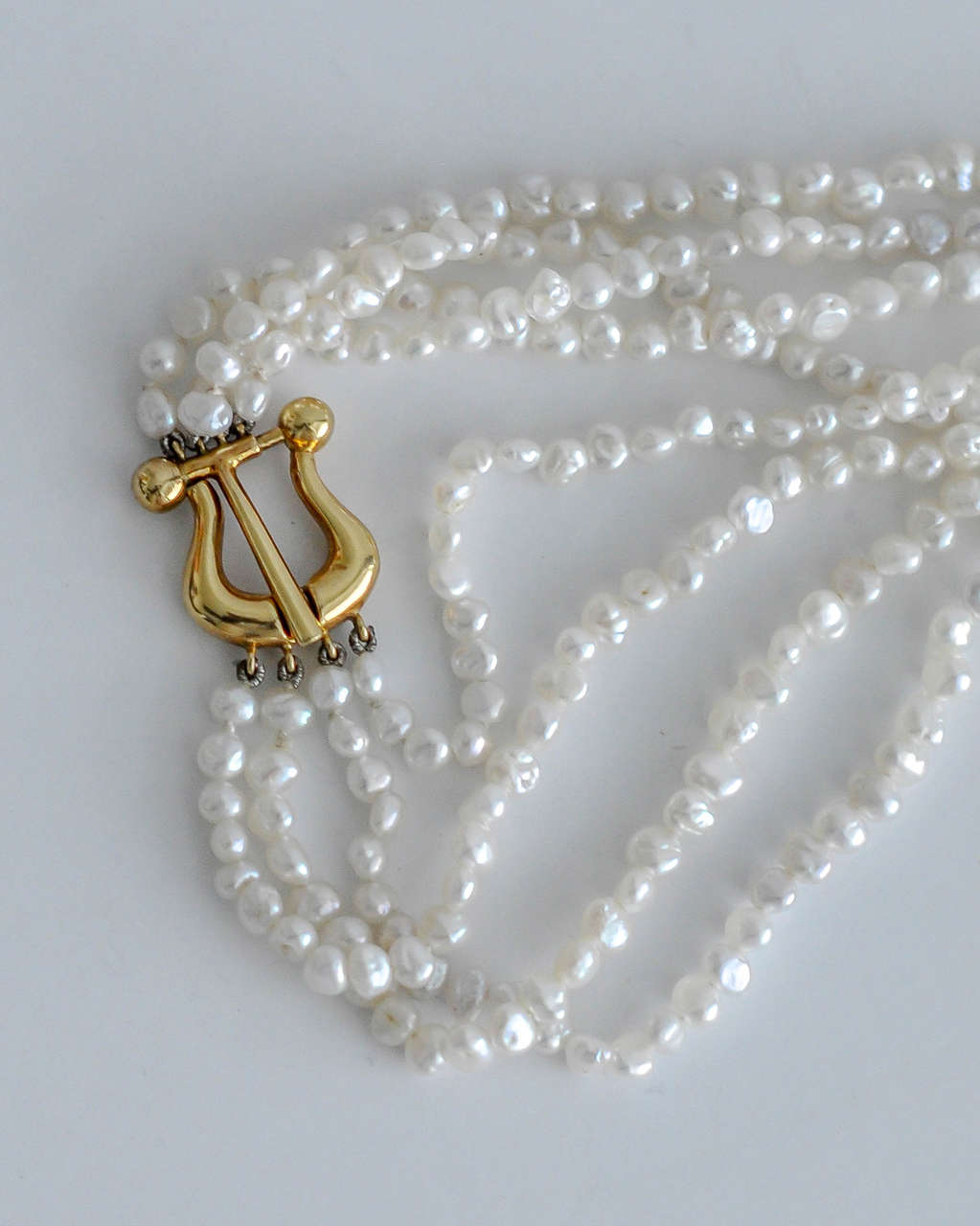 1980s Tiffany & Co. Paloma Picasso Freshwater Pearl Gold Necklace 1