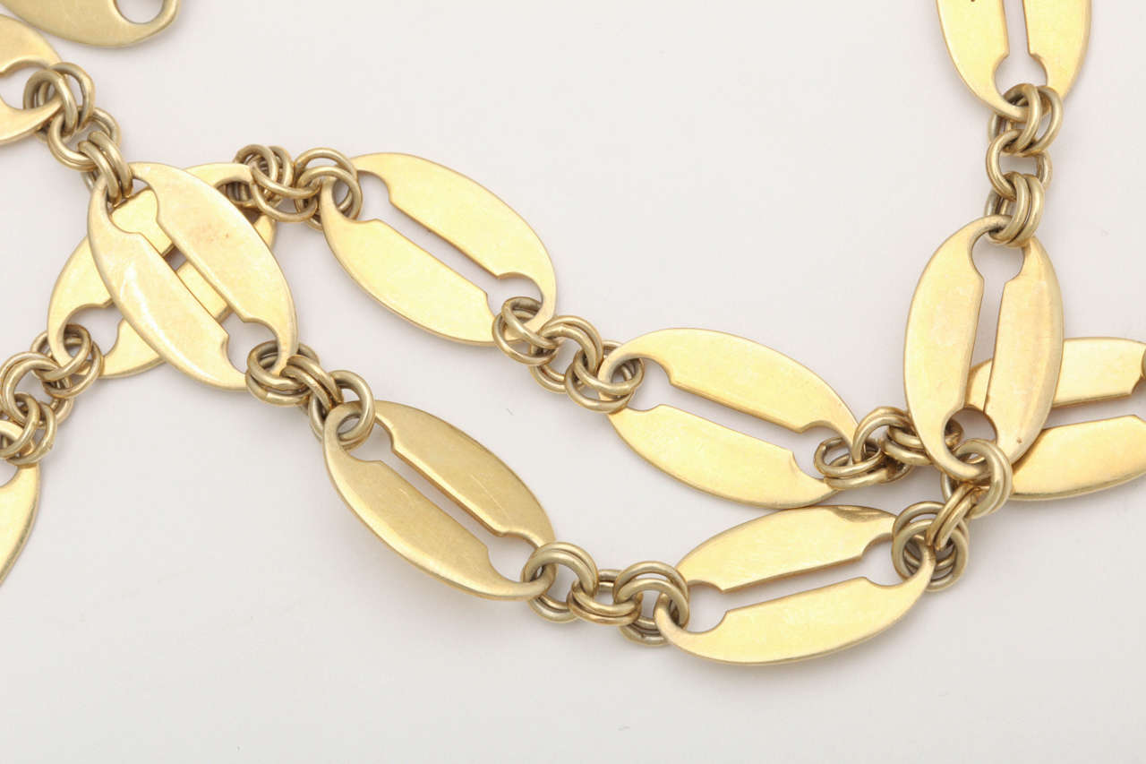 Russische russische Gliederkette aus vergoldetem Silber von Marie Betteley für Damen oder Herren im Angebot