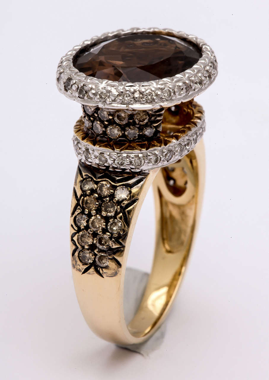 brown topaz engagement ring
