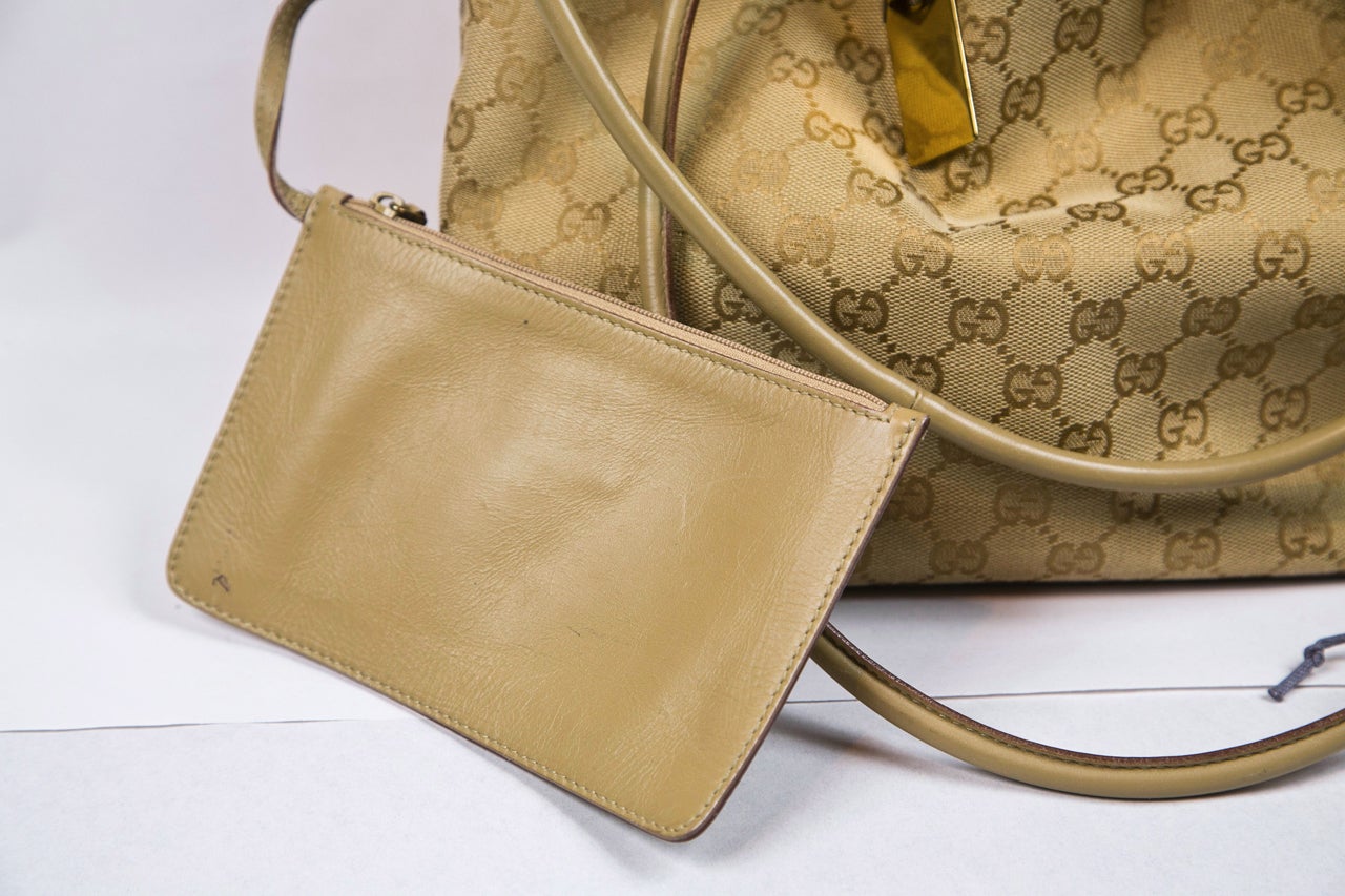 Women's Gucci canvas logo hobo bag