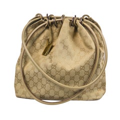 Gucci canvas logo hobo bag