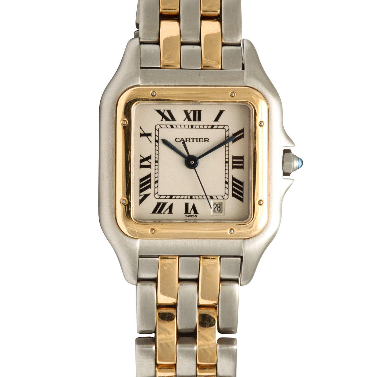 Cartier Gents Stainless Steel and Yellow Gold Panthere Wristwatch