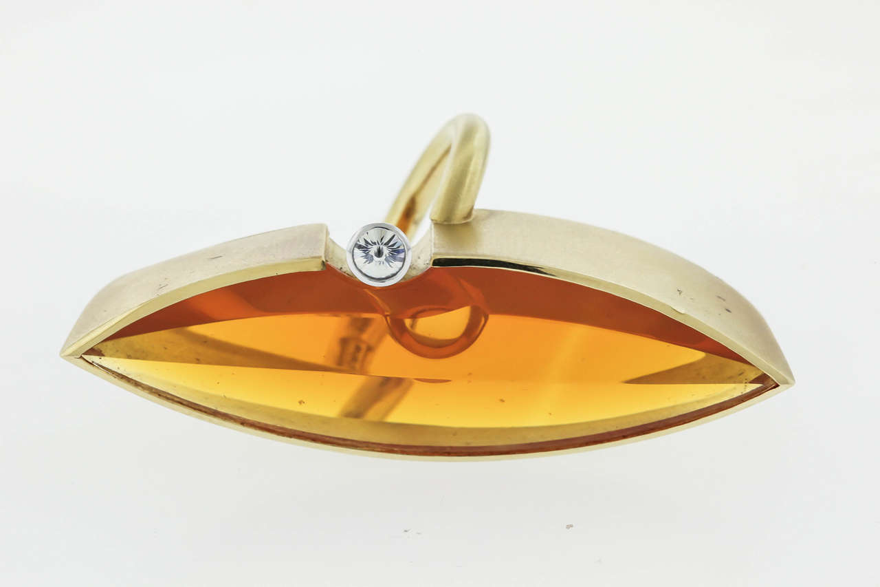 Women's or Men's Tom Munsteiner Magnificent Fire Opal Diamond Gold Cocktail Ring