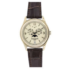 Patek Philippe White Gold Moonphase Calendar Wristwatch Ref 5146G 12