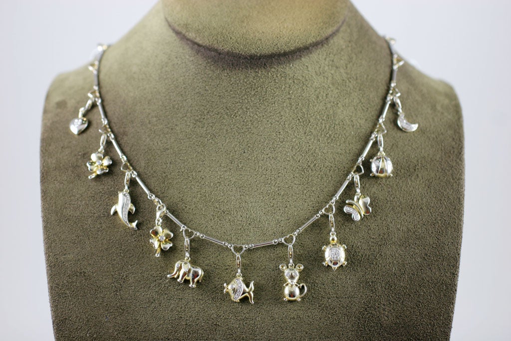 18 k Whimsical Charm Necklace 1