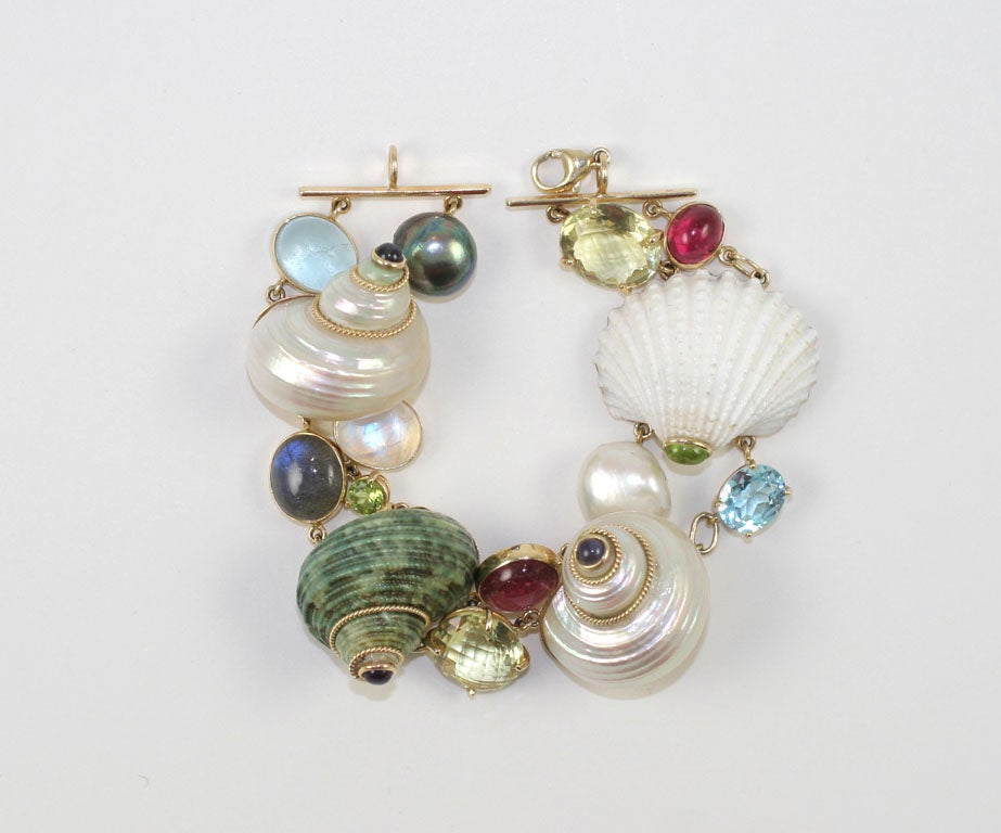Gems of Sea and Land Bracelet at 1stDibs