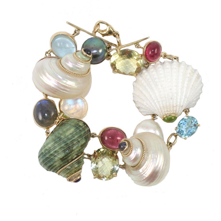 Gems of Sea and Land Bracelet at 1stDibs