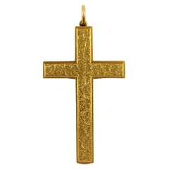 Nineteenth- Century 14K Gold Cross