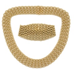 Vintage Cartier, Paris 18K Gold Necklace and Bracelet Set